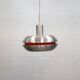Old Danish space age design lamp in alu and orange inside.