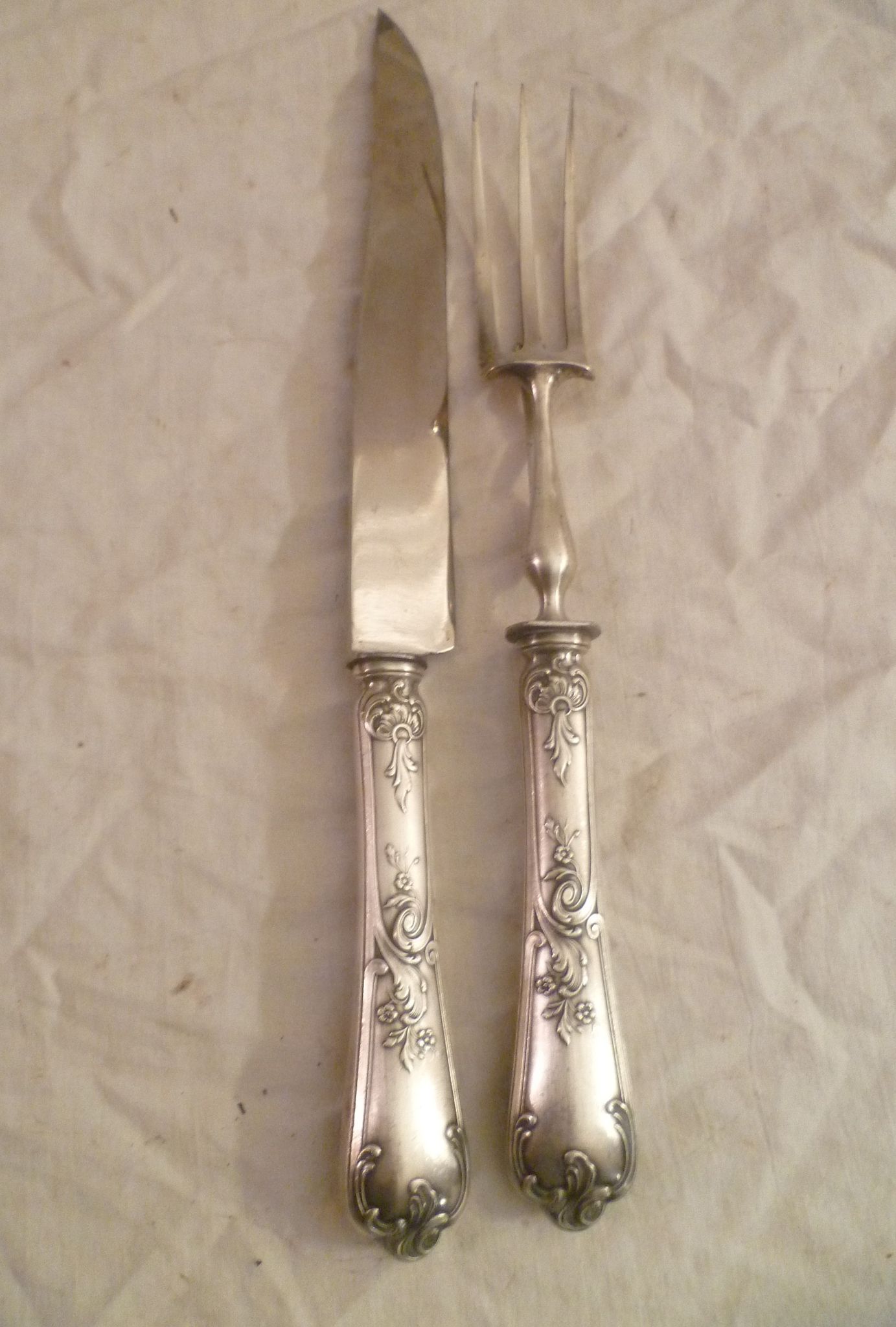 SERVICE TO CUT STYL LOUISXV ROCAILLE orfèv. FELIX FRERES MET. SILVER