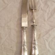 SERVICE TO CUT STYL LOUISXV ROCAILLE orfèv. FELIX FRERES MET. SILVER