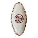 Gien dish in ecru and brown ironstone