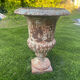 Large Medicis vase in white cast iron.