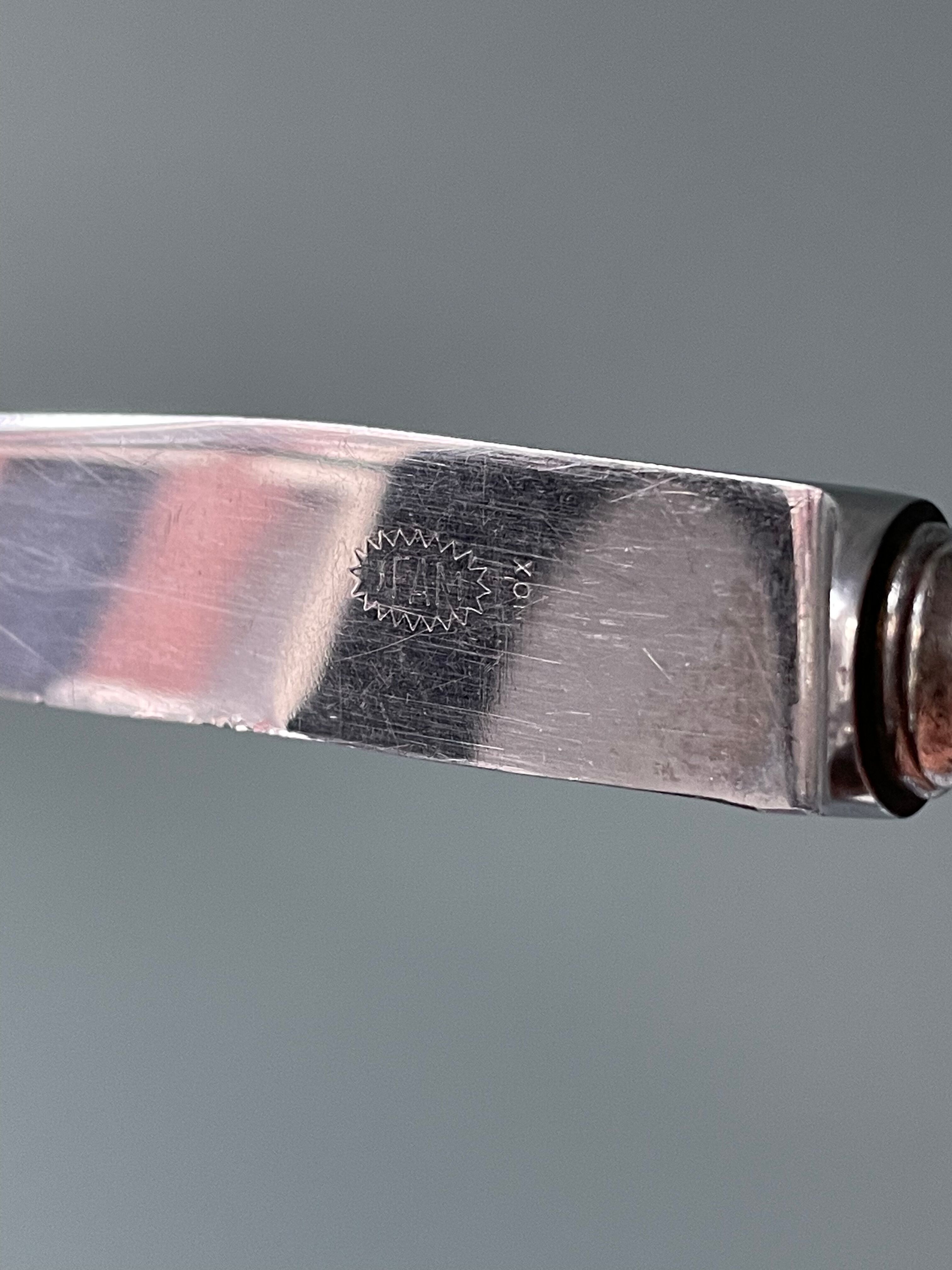 Set of 4 SFAM silver metal cheese knives