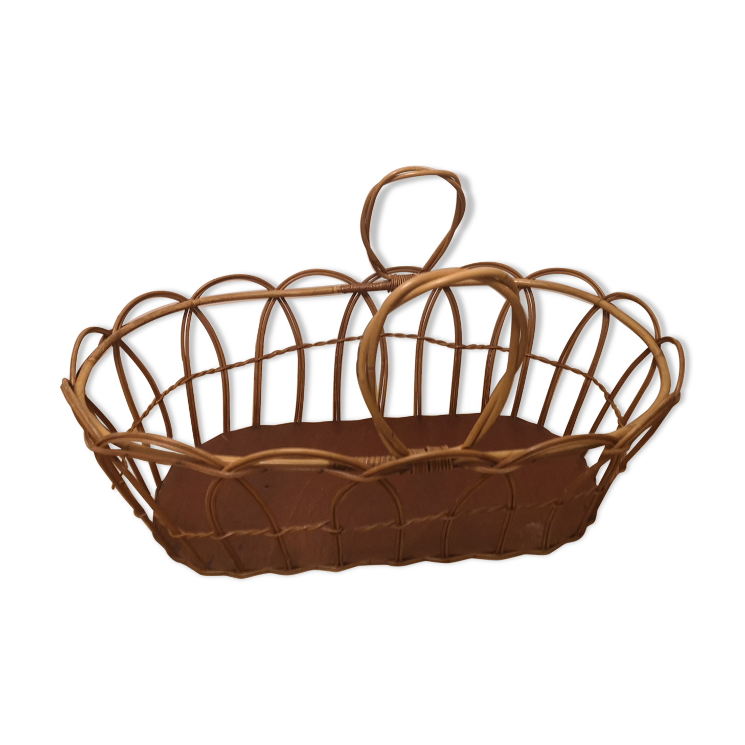 Couffin en osier vintage