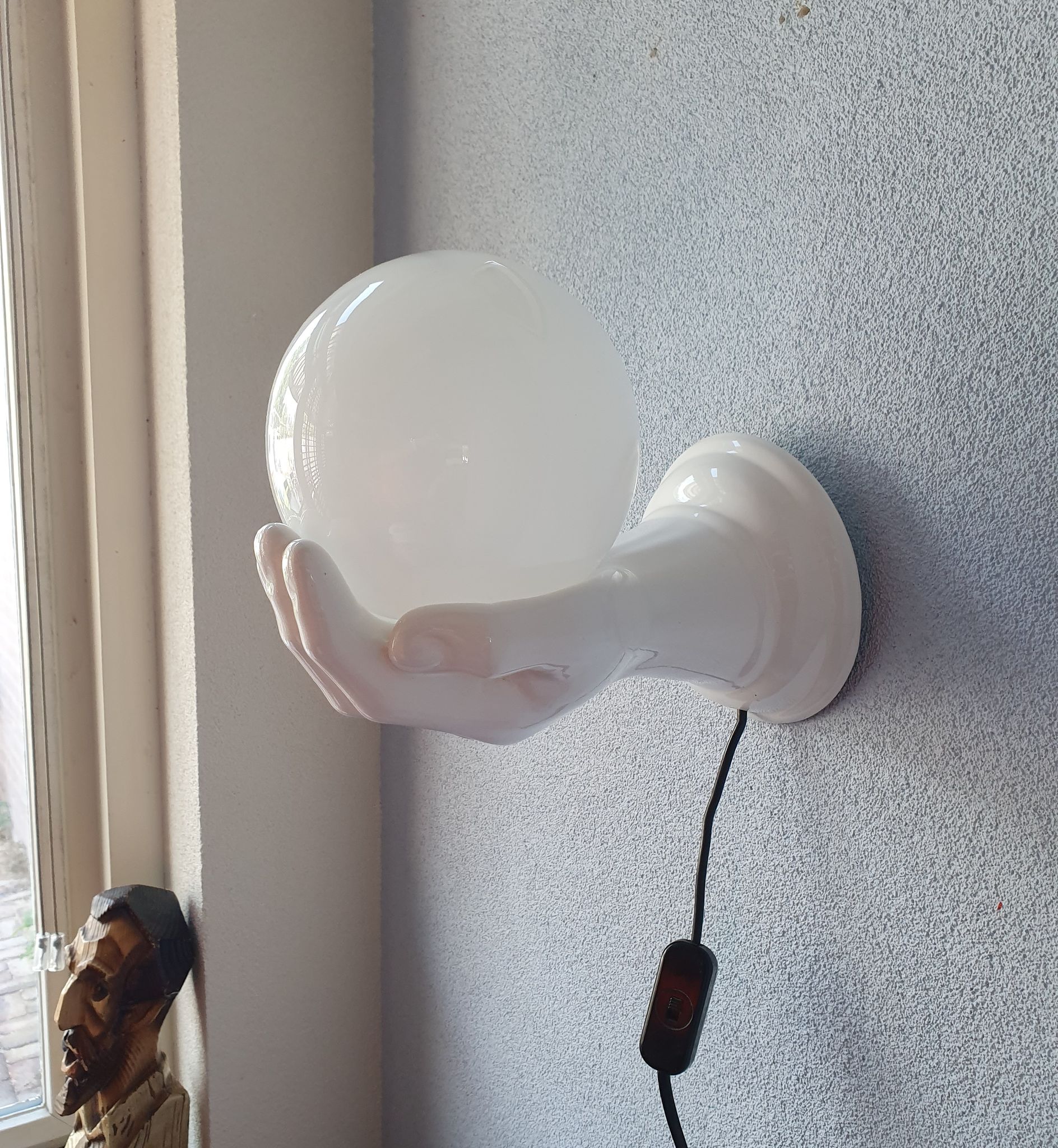 Mid Century ceramic wall lamp, 80s