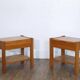Paire de chevets vintage en orme de Doubinsky freres
