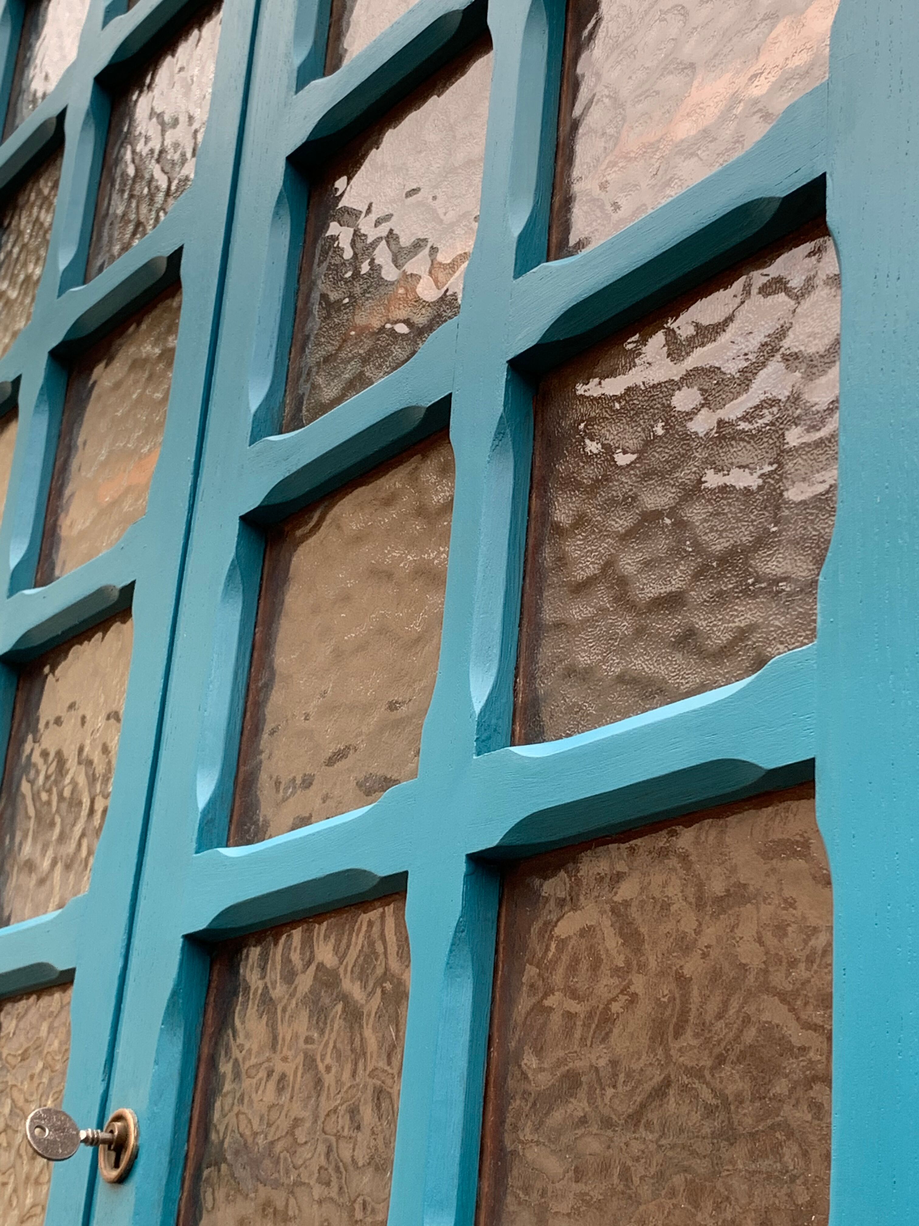 Parisian wardrobe glazed blue Peacock 1940