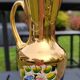 Trefuochi Murano vase in blown glass, floral pattern in relief