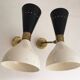 Pair of Italian design wall lights from the 1950s.