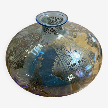 vase pansu en cristal a décors mordorés vers 1900