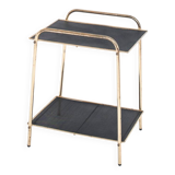 Vintage side table in gilded and painted iron. France, 1950s.