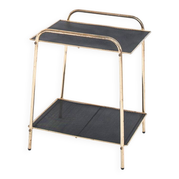 Vintage side table in gilded and painted iron. France, 1950s.