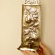 Vintage European brass sconce in pear motif