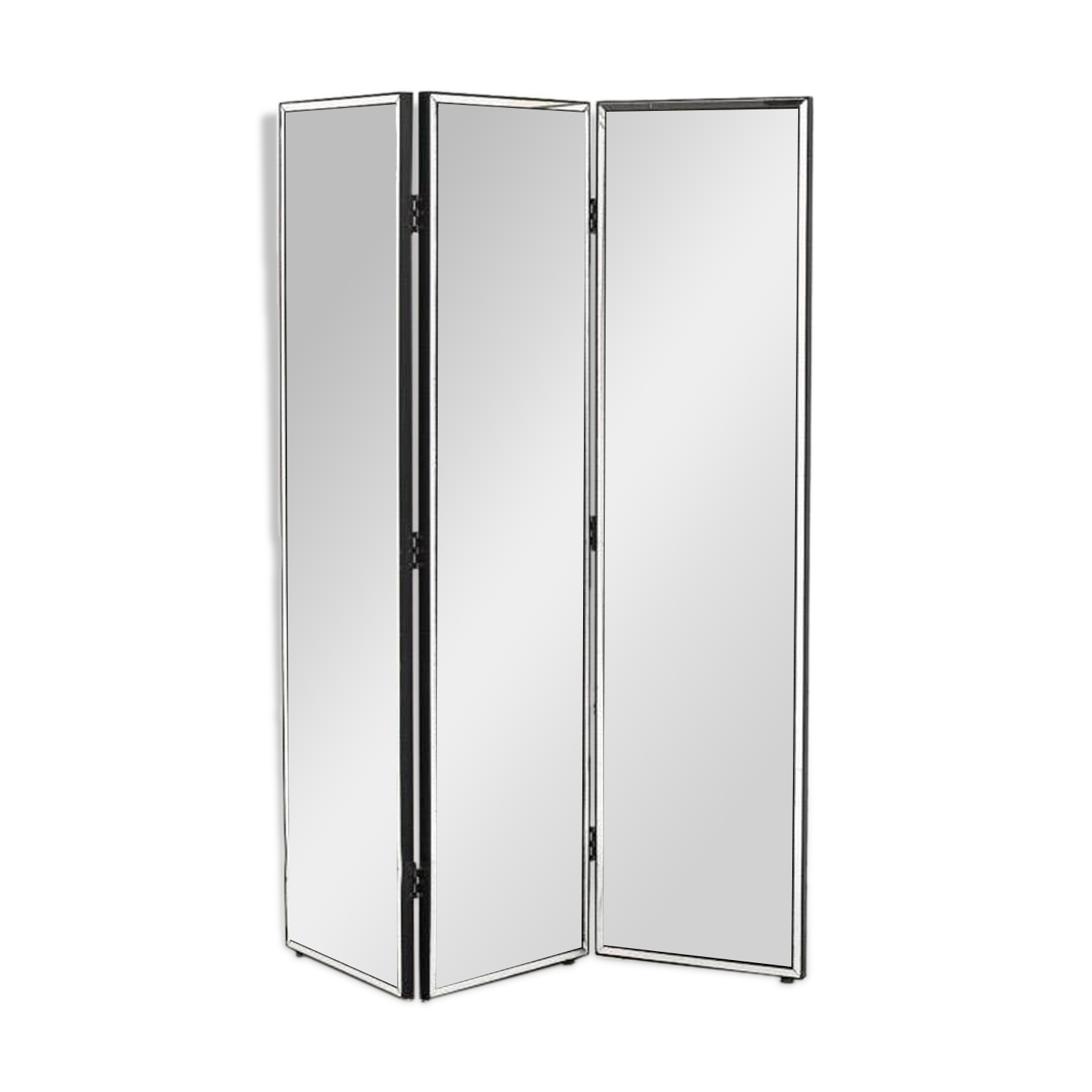 Wooden screens and aged mirror. Three units that can be connected to each other.