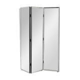Wooden screens and aged mirror. Three units that can be connected to each other.
