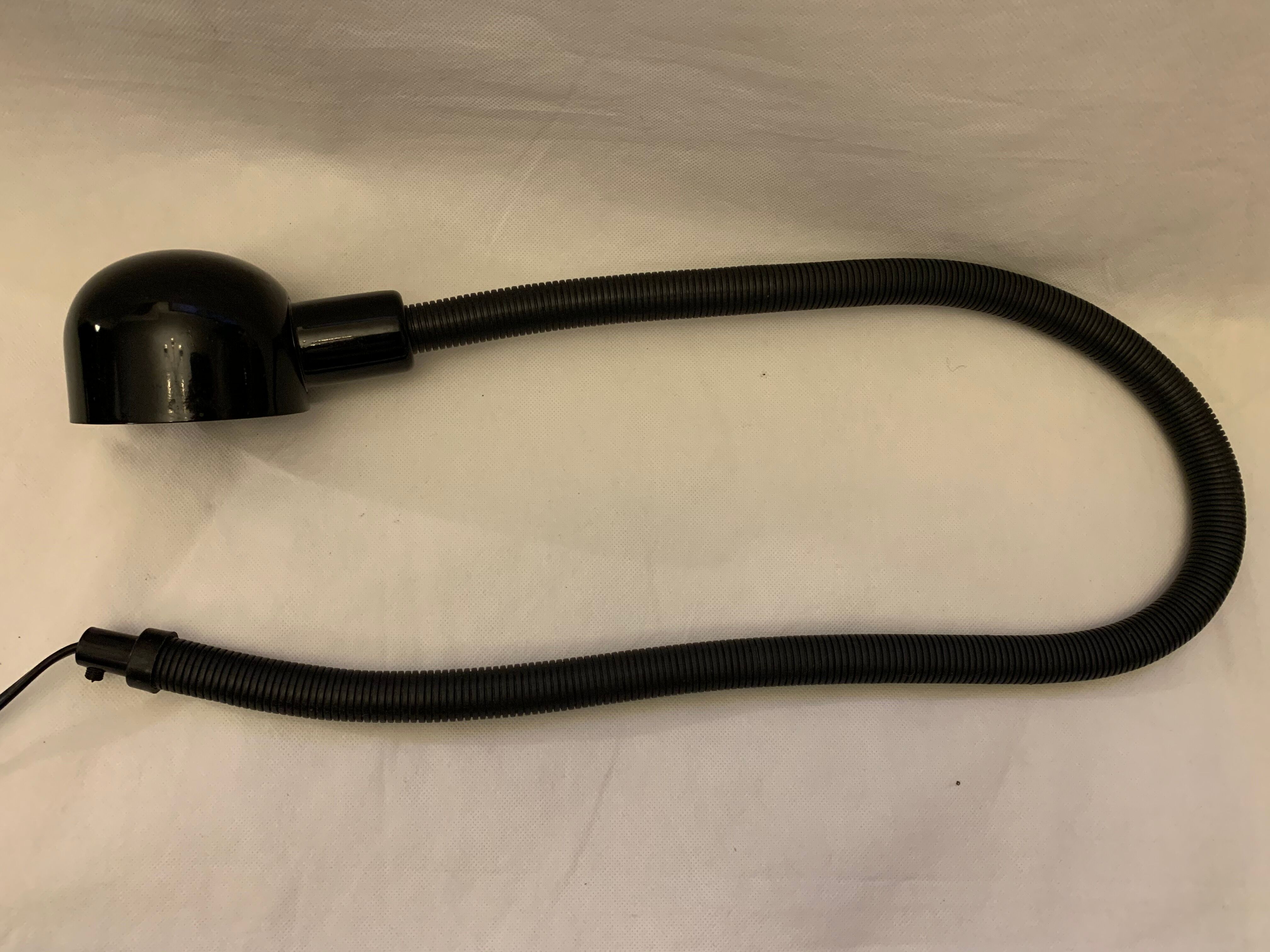 Black Hebi lamp by Isao Hosoe for Valenti Luce 1970