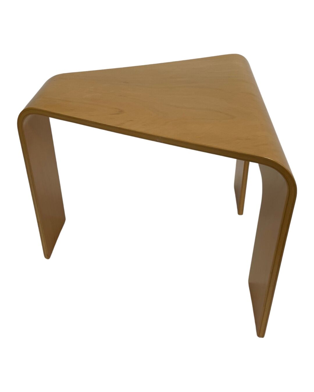 Table d’angle en bois courbé moderne du milieu du siècle années 1970