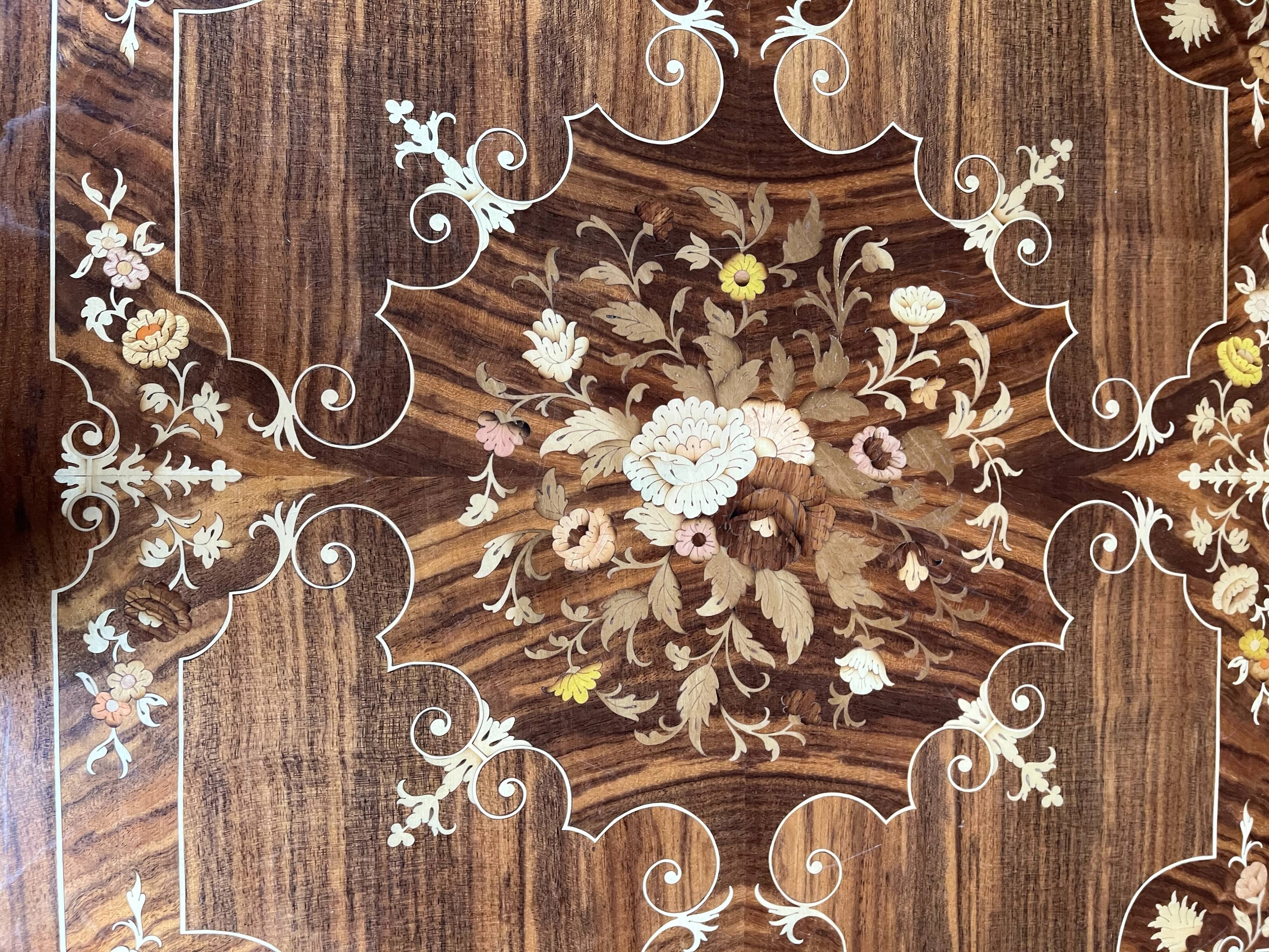 Mid-Century Italian Marquetry Multi-Game Table in Walnut & Mahogany, c. 196