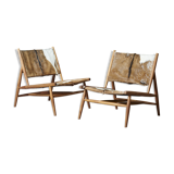 Two lounge chairs in Scandinavian style