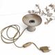Stoneware candle holder lamp
