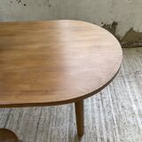 70s oval pine table from Les Arcs