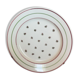 4 plates at dessert K&G Luneville "Imperial Flan" geometric pattern