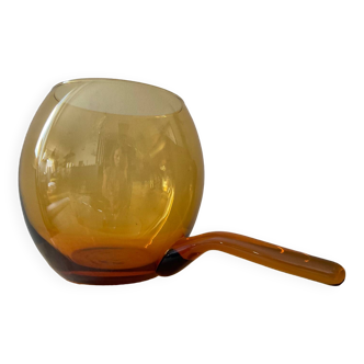 Saladier vintage en verre ambré