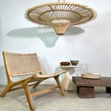 Suspension rattan saucer iron frame D:120 H:60