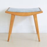 Footstool stool coloured fabric