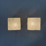 Set of 2 Staff leuchten bubble glass wall lamps , 1970s Germany