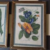 3 paintings on rice leaf ancient China chinese painting