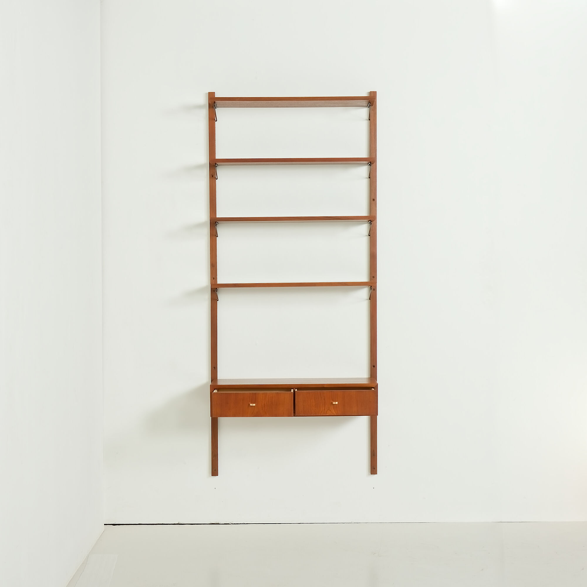 Scandinavian vintage wall unit with a console in the style of Poul Cadovius, 1960s