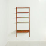 Scandinavian vintage wall unit with a console in the style of Poul Cadovius, 1960s