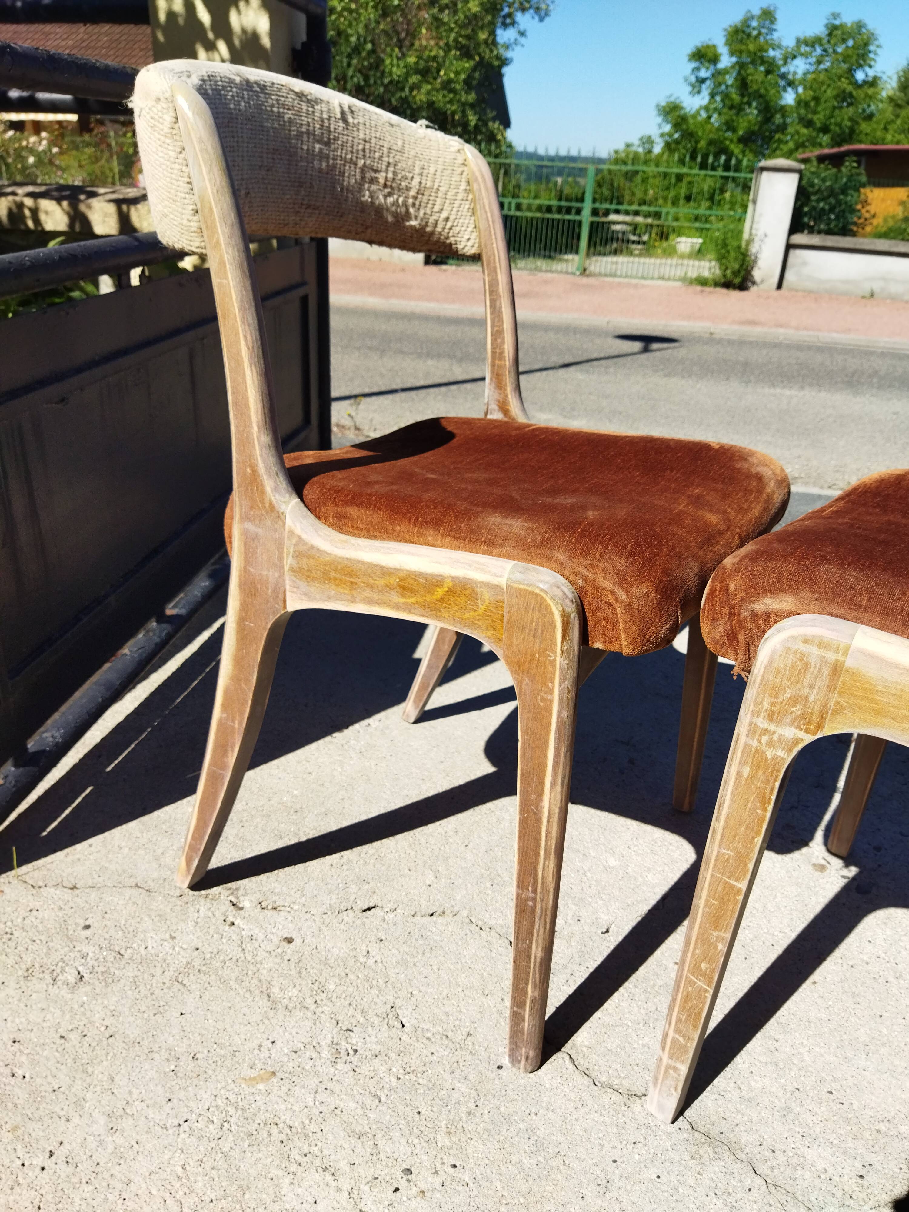 Pair of Baumann gondola chairs