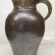 Metallic brown stoneware vase