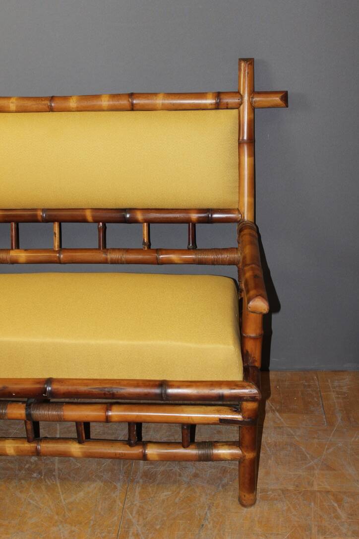 Bamboo Bench from the Napoleon III Period