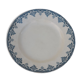 Plat rond en faïence Terre de fer H B & cie Bordeaux diam 29,5 cm