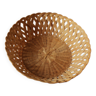 Vintage openwork round basket