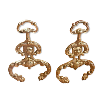 Pair of bronze channels Louis XV era