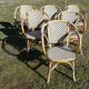 Lot de 6 fauteuils bistrot de terrasse en rotin type "parisienne"