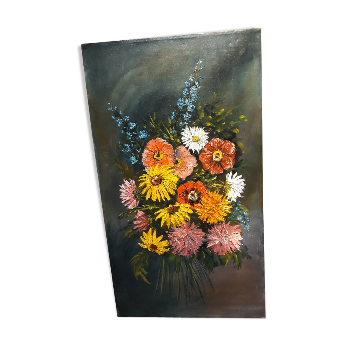 Huile sûr toile bouquet de fleurs