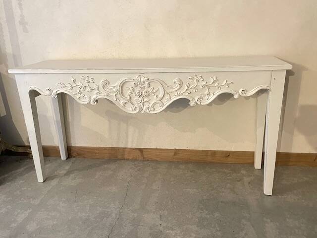 White patinated console