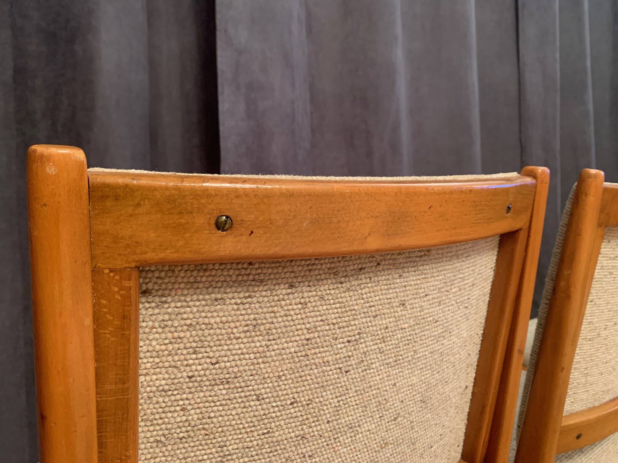 Set of four Cane Back chairs designed by Jens Risom, JO Carlssons, Sweden, 1950s