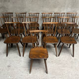 Series of 17 Fanette bistro chairs 1960 tapiovaara style