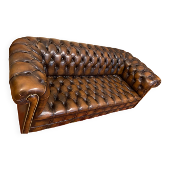 Canapé Chesterfield vintage cuir