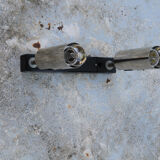 Wall sconce with two chrome lights from the 70s