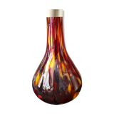 Vase made of multicolored glass paste