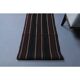 Vintage Turkish Hand-Knotted Wool Cotton Red Kilim Runner Rug 46x321