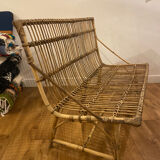 Rattan bench