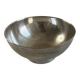Silver-plated metal bowl — Sleek shape on a stand, modernist style