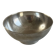 Silver-plated metal bowl — Sleek shape on a stand, modernist style